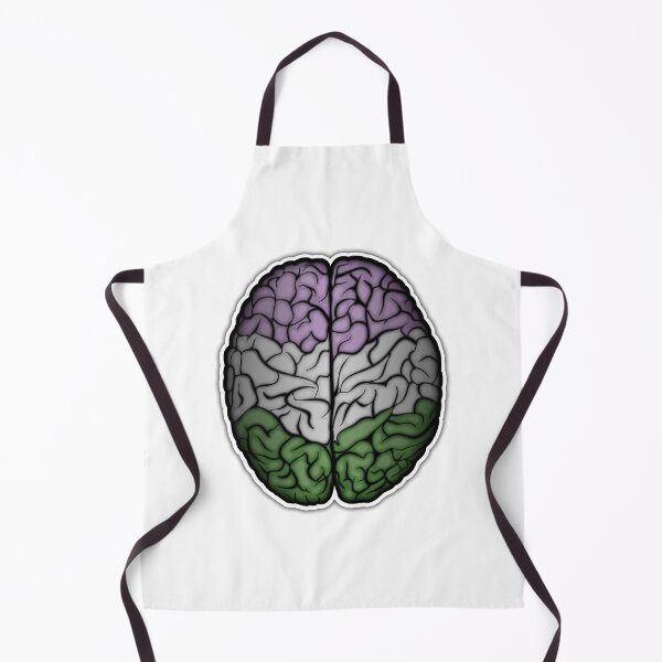 Item preview, Large Genderqueer Pride Flag Colored Brain designed and sold by LiveLoudGraphic.