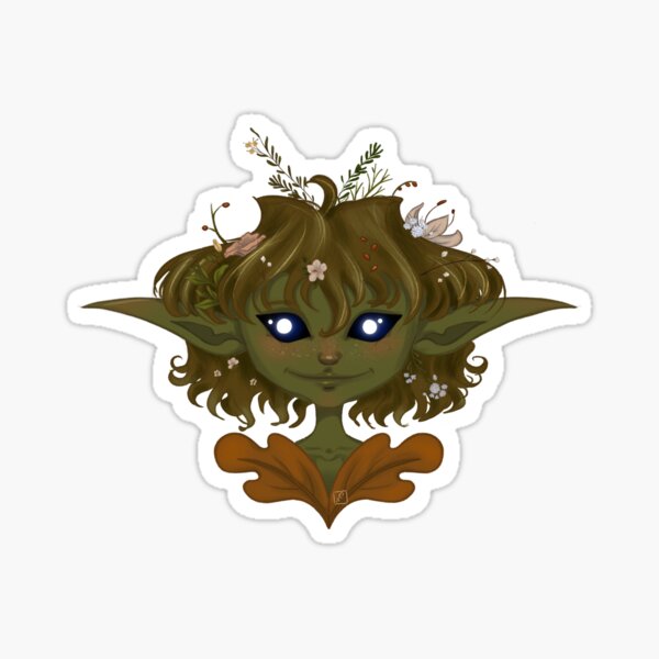 Item preview, Moss Woodland Sprite sticker designed and sold by natscolours.