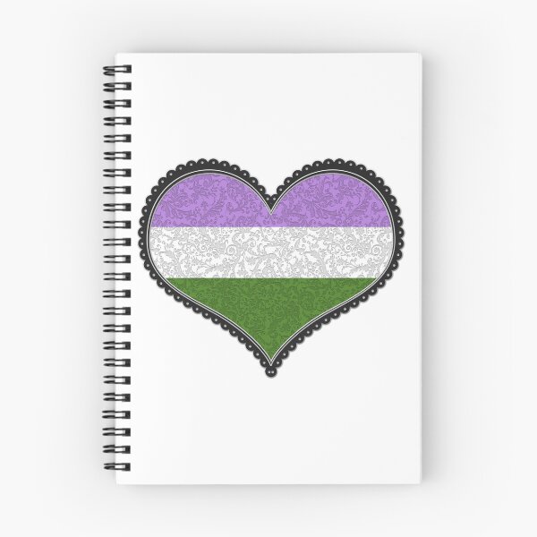 Item preview, Elegant Genderqueer Pride Decorative Heart in Pride Flag Colors designed and sold by LiveLoudGraphic.