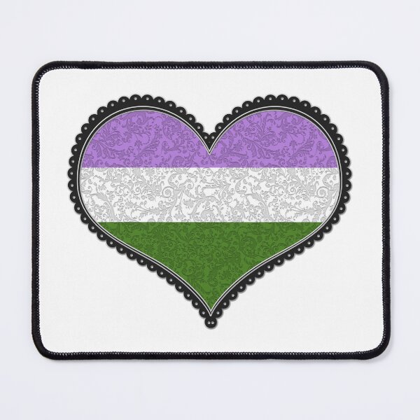 Item preview, Elegant Genderqueer Pride Decorative Heart in Pride Flag Colors designed and sold by LiveLoudGraphic.