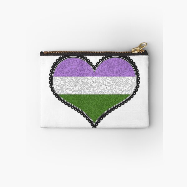 Item preview, Elegant Genderqueer Pride Decorative Heart in Pride Flag Colors designed and sold by LiveLoudGraphic.