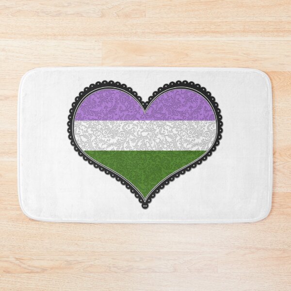 Item preview, Elegant Genderqueer Pride Decorative Heart in Pride Flag Colors designed and sold by LiveLoudGraphic.