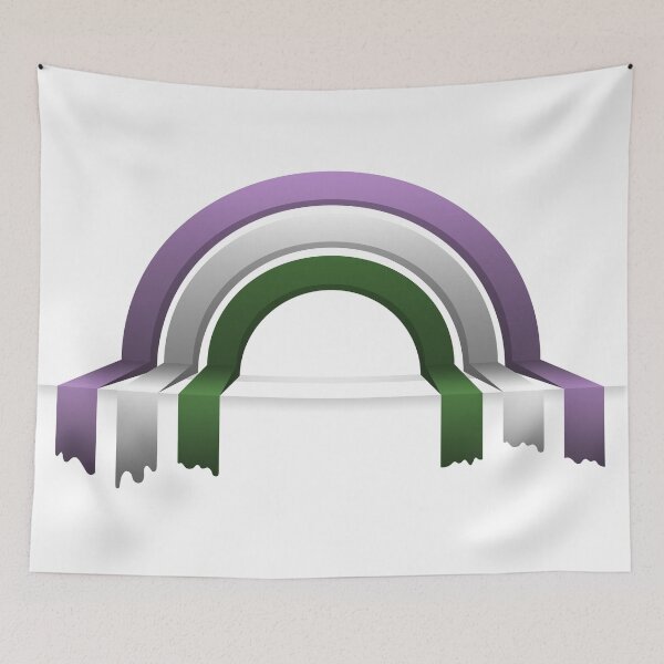Item preview, Genderqueer Pride Flag 3D Drip Rainbow Design designed and sold by LiveLoudGraphic.