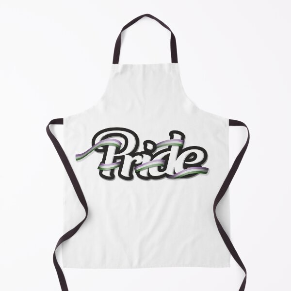 Item preview, Genderqueer pride flag colored ribbon wrapped around the letters of the word PRIDE designed and sold by LiveLoudGraphic.