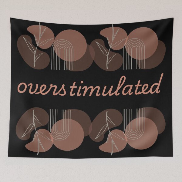 Item preview, Overstimulated T-Shirt | Aesthetic Minimalist Sensory Overload Tee designed and sold by wiggylyn.