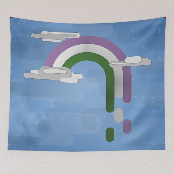 Item preview, Genderqueer Pride Flag Minimalist Drip Rainbow Design designed and sold by LiveLoudGraphic.