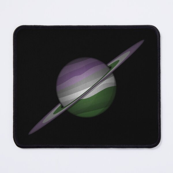 Item preview, Planet and Rings in Genderqueer Pride Flag Colors designed and sold by LiveLoudGraphic.