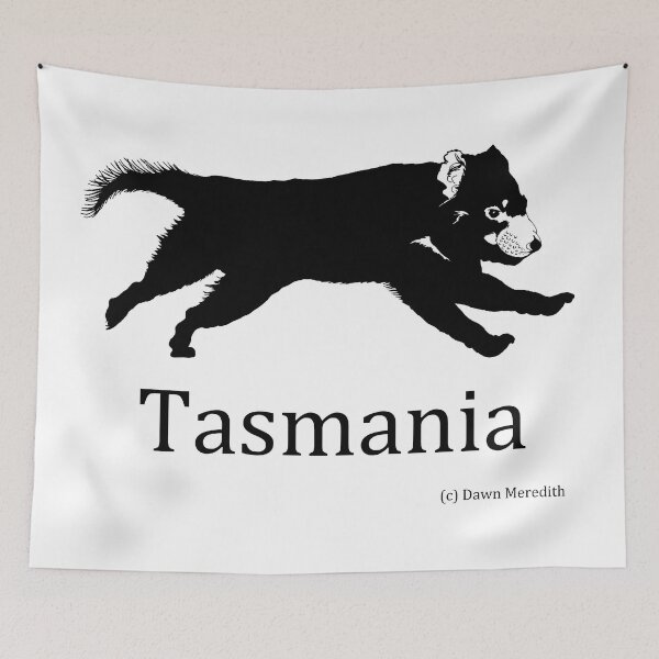 Item preview, Tasmanian Devil running black and white designed and sold by DingbatDesigns.