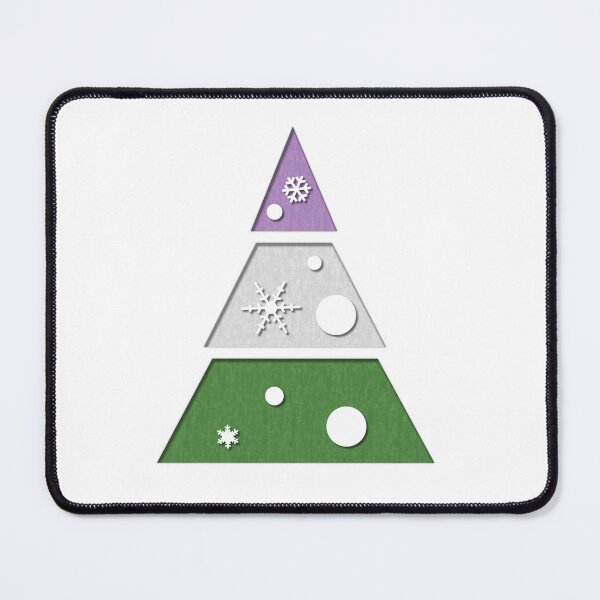 Item preview, Minimalist Christmas Tree in Genderqueer Pride Flag Colors designed and sold by LiveLoudGraphic.
