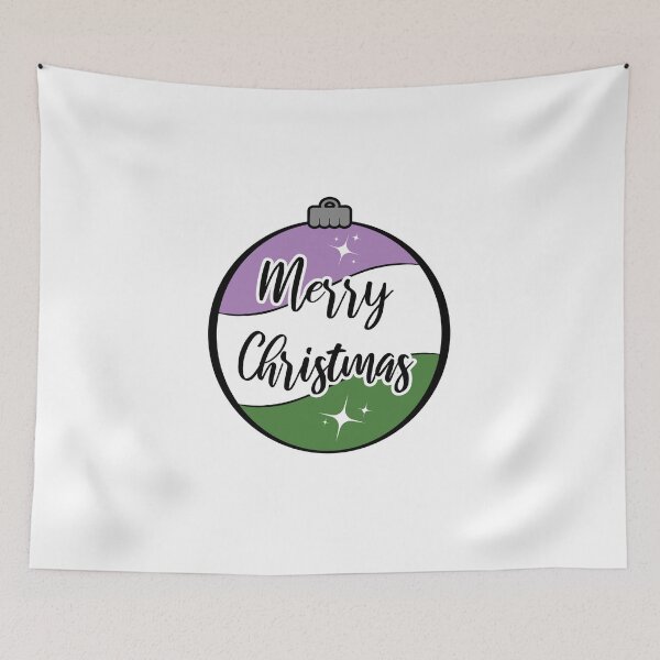 Item preview, Christmas Ornament in Genderqueer Pride Flag Colors designed and sold by LiveLoudGraphic.