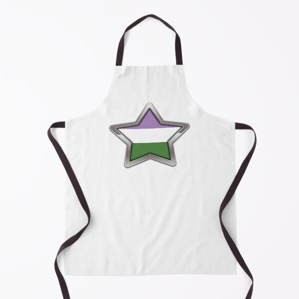 Item preview, Large Genderqueer Pride Flag Colored Star with Chrome Frame. designed and sold by LiveLoudGraphic.