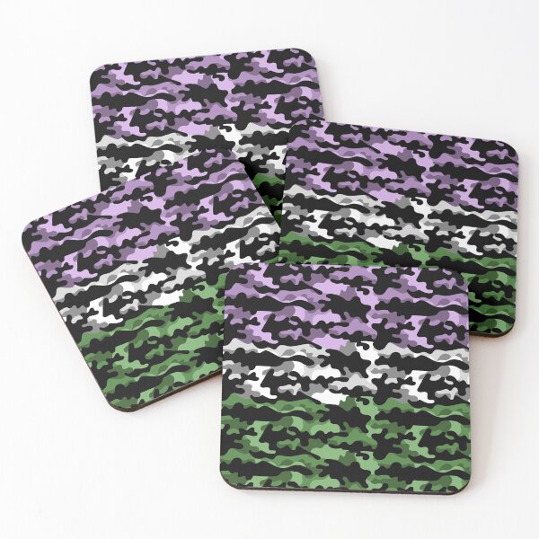 Item preview, Seamless Repeating Camouflage Textured Genderqueer Pride Flag Pattern designed and sold by LiveLoudGraphic.