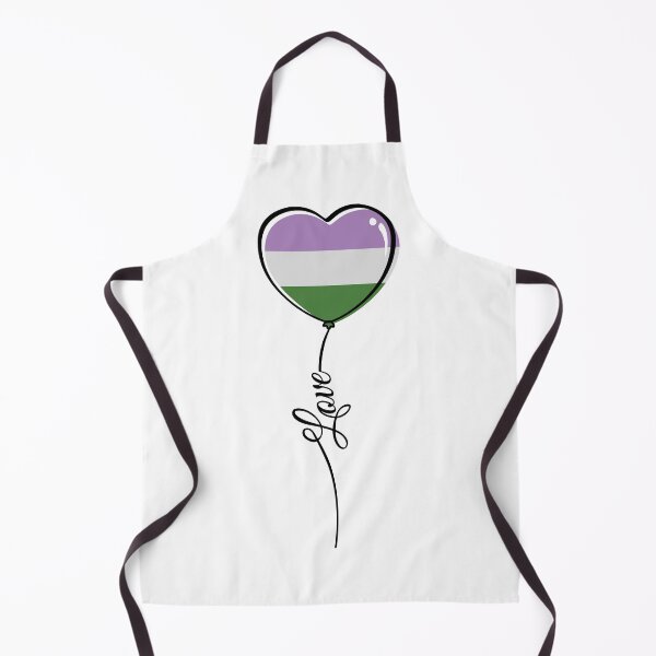 Item preview, Genderqueer Pride Minimalist Heart Balloon with Love designed and sold by LiveLoudGraphic.