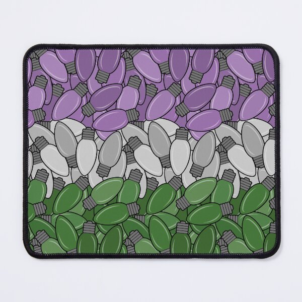 Item preview, Overlapping Christmas Lights in Genderqueer Pride Flag designed and sold by LiveLoudGraphic.