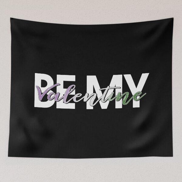 Item preview, Be My Valentine Genderqueer Pride Holiday Typography Design designed and sold by LiveLoudGraphic.
