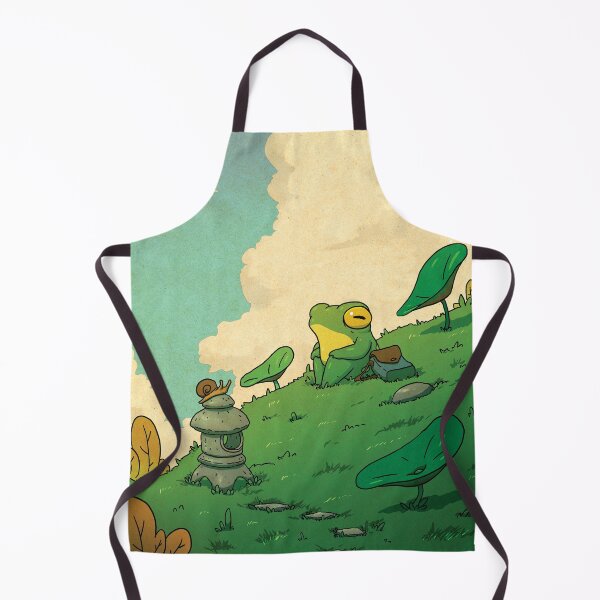Item preview, Frog Relaxing on Hill Daytime Poster magical asian style artwork designed and sold by DingHuArt.