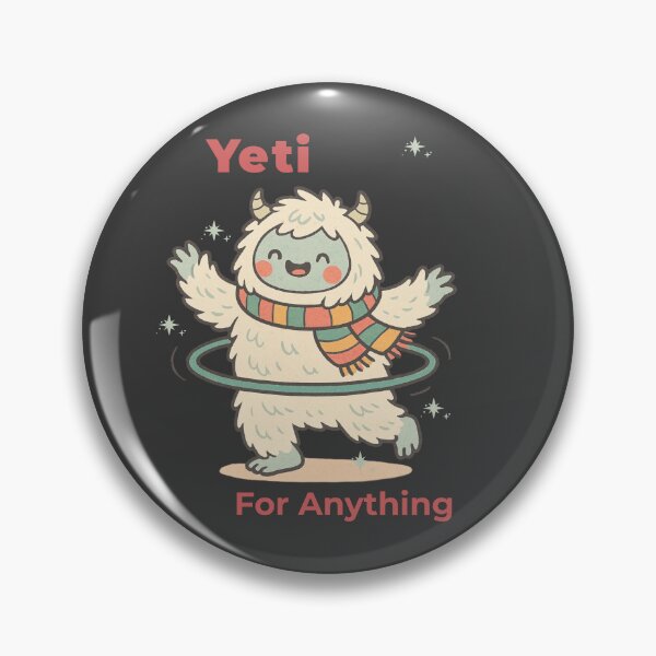 Item preview, Yeti for Anything – Cute Retro Snow Monster Hula Hooping designed and sold by EmersionPrints.