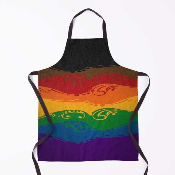 Item preview, Fancy Swooped and Swirled Inclusive Rainbow Pride Flag Background designed and sold by LiveLoudGraphic.