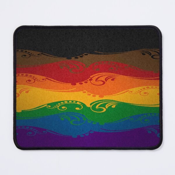 Item preview, Fancy Swooped and Swirled Inclusive Rainbow Pride Flag Background designed and sold by LiveLoudGraphic.