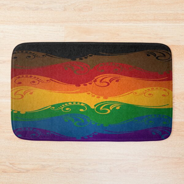 Item preview, Fancy Swooped and Swirled Inclusive Rainbow Pride Flag Background designed and sold by LiveLoudGraphic.