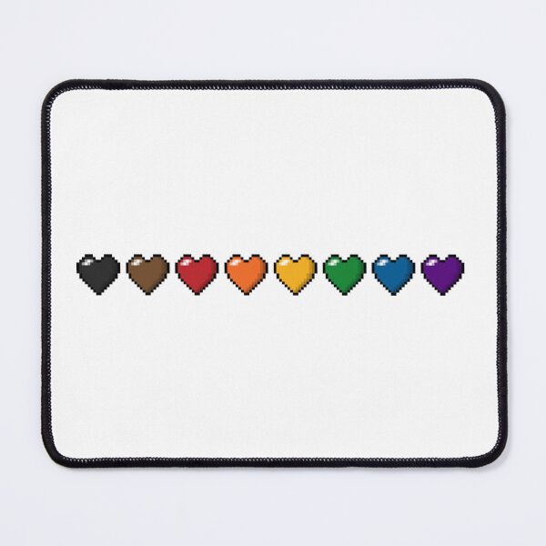 Item preview, Row of Eight Inclusive Rainbow Pride Flag Pixel Hearts designed and sold by LiveLoudGraphic.