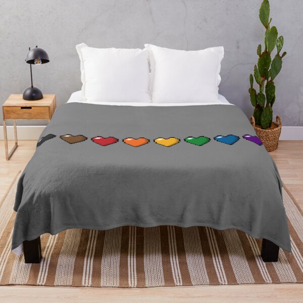 Item preview, Row of Eight Inclusive Rainbow Pride Flag Pixel Hearts designed and sold by LiveLoudGraphic.