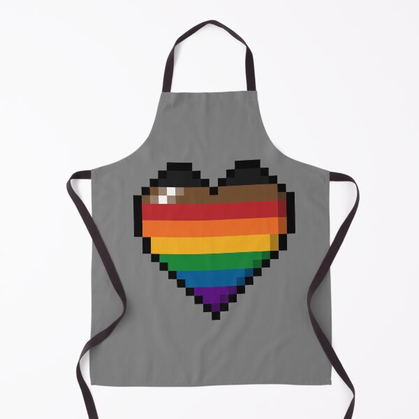 Item preview, Large Pixel Heart Design in Inclusive Rainbow Pride Flag Colors designed and sold by LiveLoudGraphic.