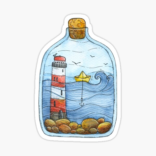 Sea in the bottle Sticker