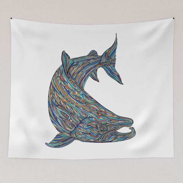 Item preview, Colorful abstract salmon designed and sold by DaveDanchuk.