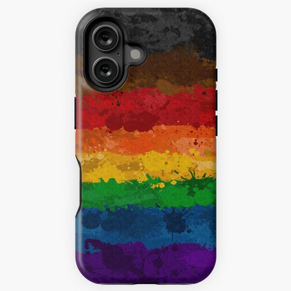 Abstract Paint Splatter Inclusive Rainbow Pride Flag Pattern iPhone Tough Case