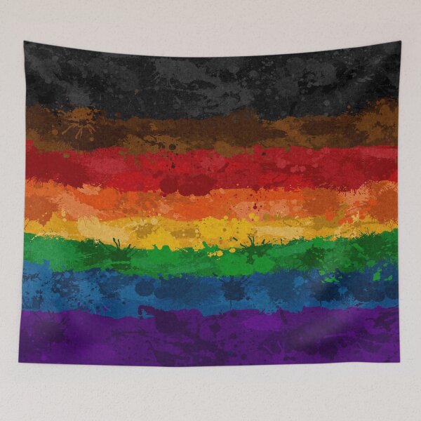 Item preview, Abstract Paint Splatter Inclusive Rainbow Pride Flag Pattern designed and sold by LiveLoudGraphic.
