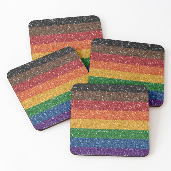 Item preview, Faux Glitter Inclusive Rainbow Pride Flag Background designed and sold by LiveLoudGraphic.