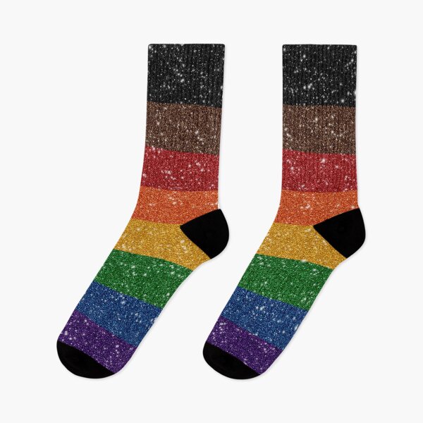 Item preview, Faux Glitter Inclusive Rainbow Pride Flag Background designed and sold by LiveLoudGraphic.