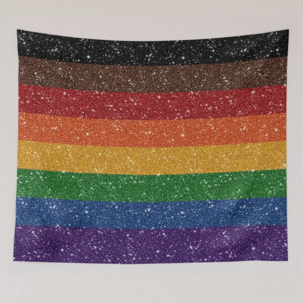 Item preview, Faux Glitter Inclusive Rainbow Pride Flag Background designed and sold by LiveLoudGraphic.