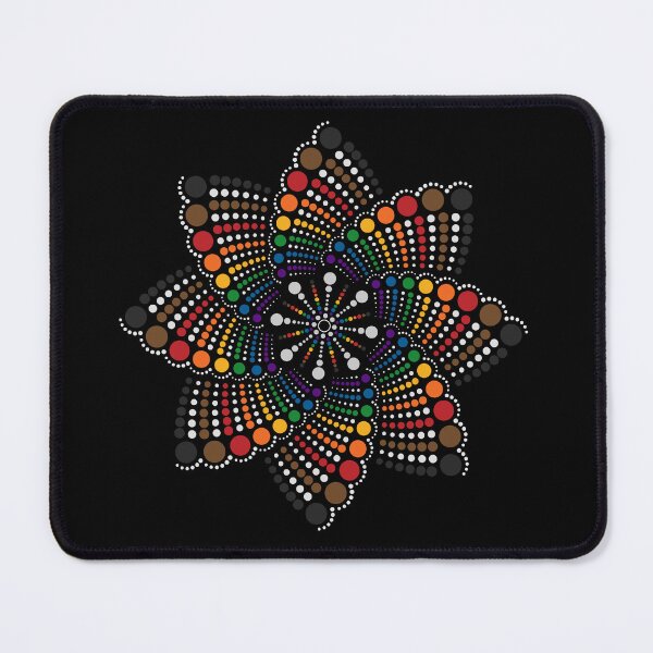 Item preview, Geometric Mandala Dot Art Inclusive Rainbow Pride Pattern designed and sold by LiveLoudGraphic.