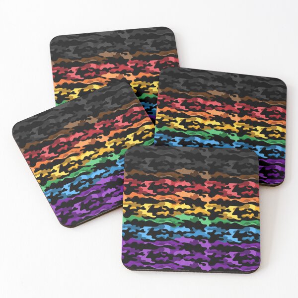 Item preview, Seamless Repeating Camouflage Textured Inclusive Rainbow Pride Flag Pattern designed and sold by LiveLoudGraphic.
