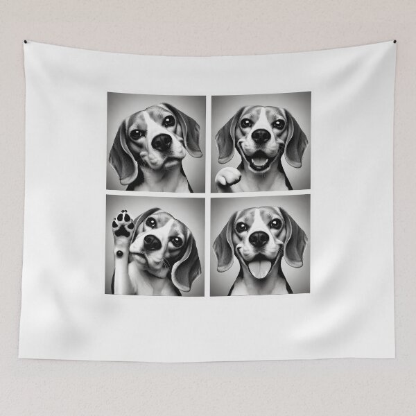 Item preview, Cute Beagle Selfie Photo Funny Photobooth Dog Lover designed and sold by Kimberley King Art  King Art.