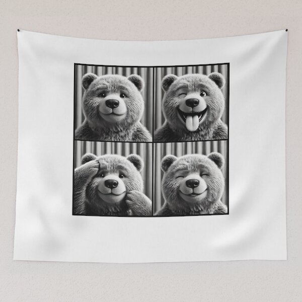 Item preview, Cute Bear Selfie Photo Funny Photobooth Bear Lover designed and sold by Kimberley King Art  King Art.