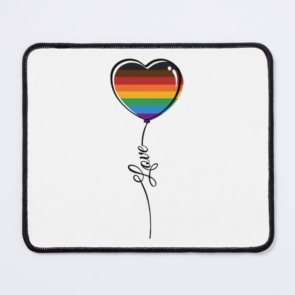 Item preview, Inclusive LGBTQ Rainbow Pride Minimalist Heart Balloon with Love designed and sold by LiveLoudGraphic.