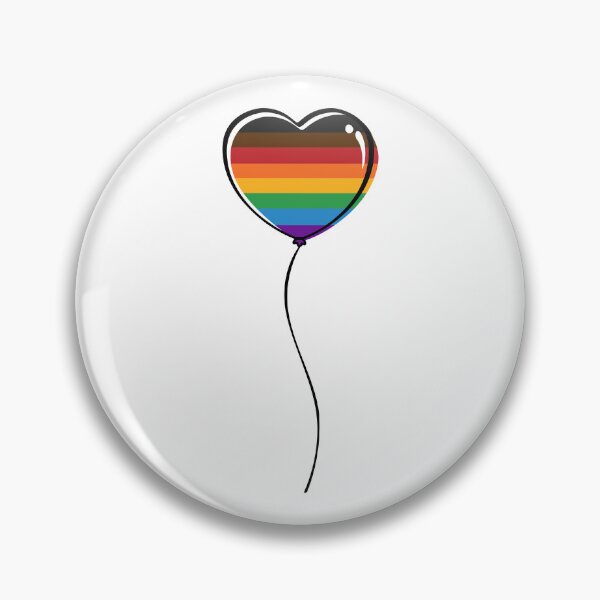 Item preview, Inclusive LGBTQ Rainbow Pride Minimalist Heart Balloon designed and sold by LiveLoudGraphic.