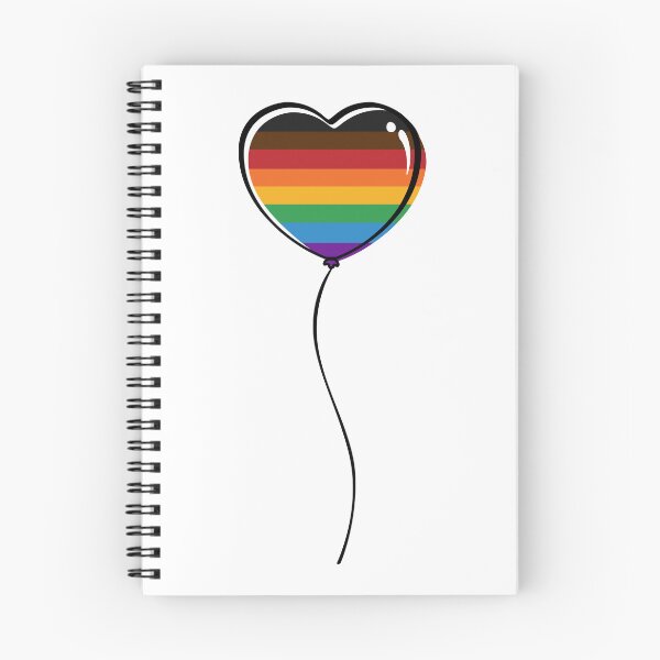 Item preview, Inclusive LGBTQ Rainbow Pride Minimalist Heart Balloon designed and sold by LiveLoudGraphic.