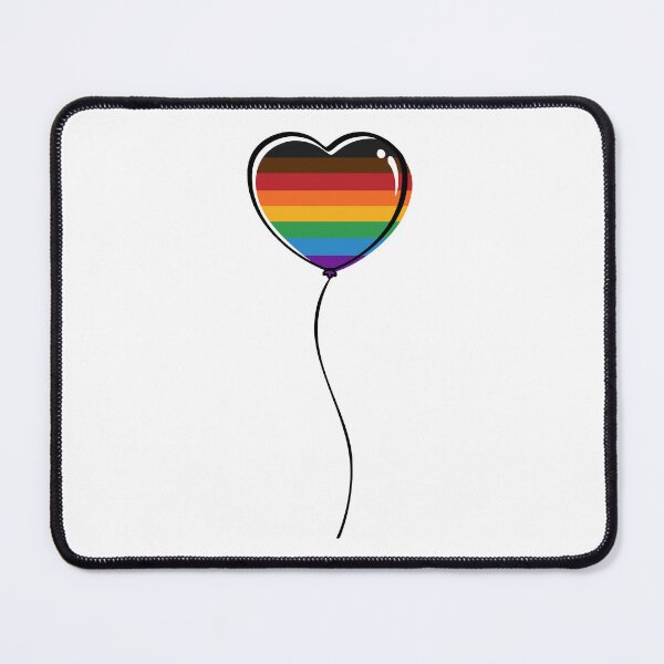 Item preview, Inclusive LGBTQ Rainbow Pride Minimalist Heart Balloon designed and sold by LiveLoudGraphic.