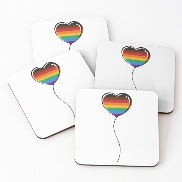 Item preview, Inclusive LGBTQ Rainbow Pride Minimalist Heart Balloon designed and sold by LiveLoudGraphic.