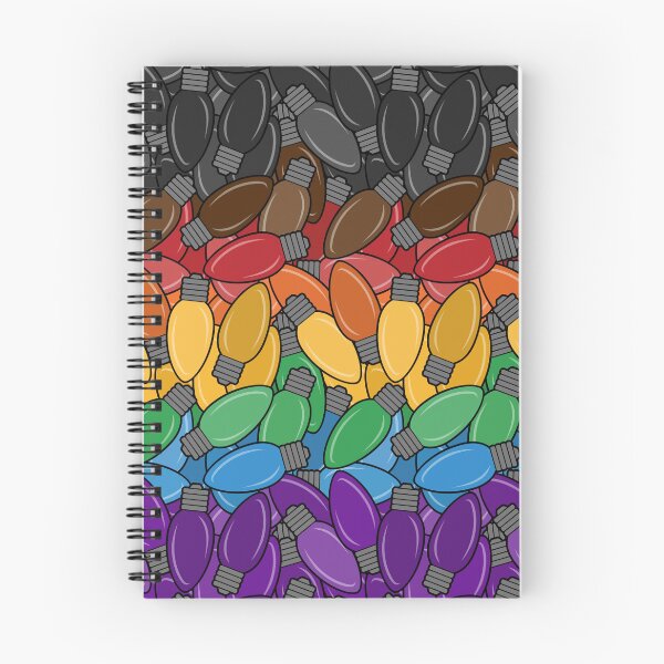 Item preview, Overlapping Christmas Lights in the colors of the inclusive LGBTQ Pride Flag designed and sold by LiveLoudGraphic.