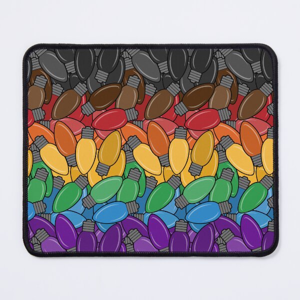 Item preview, Overlapping Christmas Lights in the colors of the inclusive LGBTQ Pride Flag designed and sold by LiveLoudGraphic.