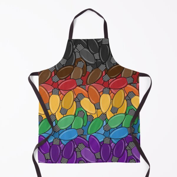 Item preview, Overlapping Christmas Lights in the colors of the inclusive LGBTQ Pride Flag designed and sold by LiveLoudGraphic.