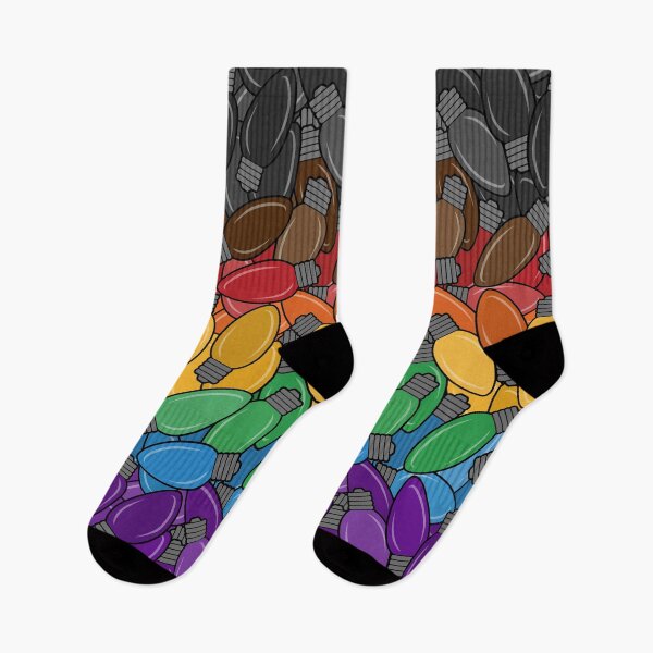 Item preview, Overlapping Christmas Lights in the colors of the inclusive LGBTQ Pride Flag designed and sold by LiveLoudGraphic.
