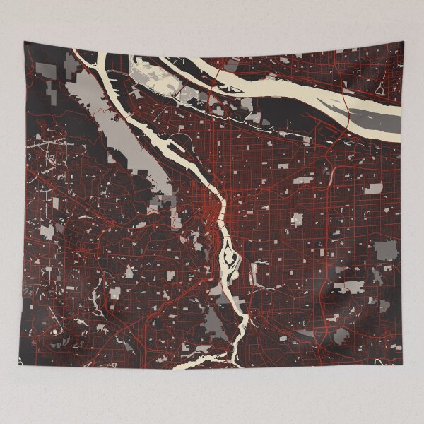 Item preview, Portland City Map of Oregon, USA - Vector designed and sold by deMAP.