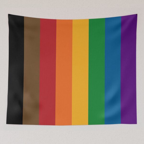 Item preview, Vertical Repeating Inclusive Rainbow Pride Flag Pattern designed and sold by LiveLoudGraphic.