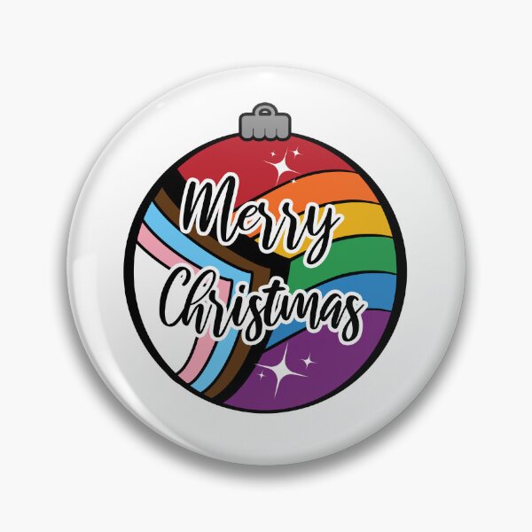 Item preview, Christmas Ornament in Progressive Rainbow Pride Flag Colors designed and sold by LiveLoudGraphic.